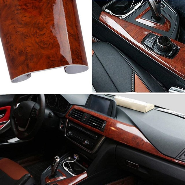 Glossy Peach Wood Grain Car Sticker Waterproof Scratch-resistant